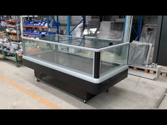 Zamrażarnia w supermarkecie z przesuwnymi szklanymi drzwiami i ultra dużym szybnym oknem