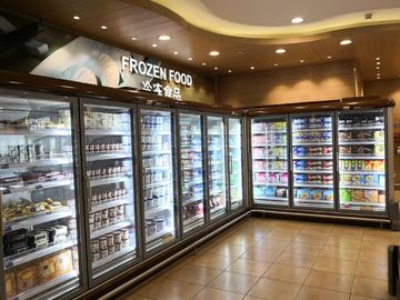 Wydajna zamrażarka ze szklanymi drzwiami Supermarket Wyświetlacz zamrażarka Certyfikat CE