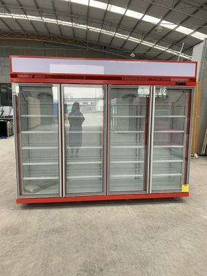Red Four Glass Door R290 Drink Display Chiller ze sprężarką SECOP