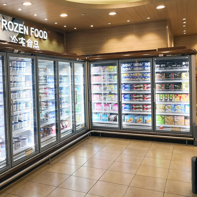 Chłodnica pionowa do supermarketu z dwoma drzwiami