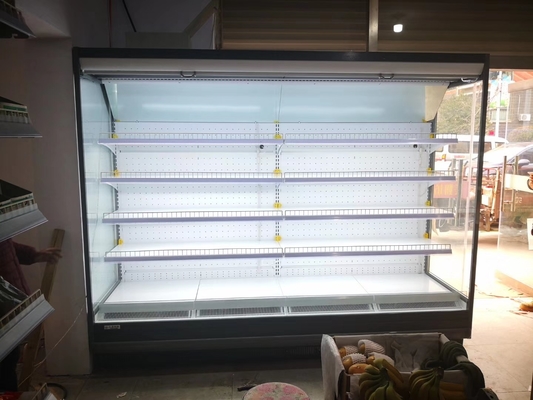 Energooszczędna szafa chłodnicza z otwartym wyświetlaczem do supermarketu z zaworem rozprężnym Danfoss do produktów mlecznych